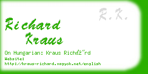 richard kraus business card